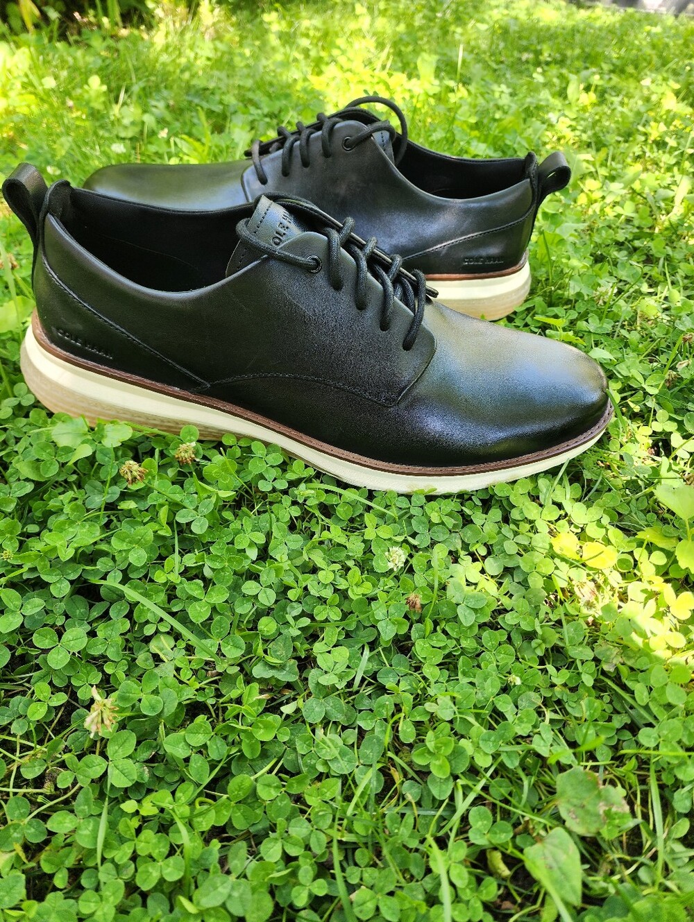 Size 12 - 🆕️ Cole Haan Zerogrand Black Leather Derby Shoes - Picture 9 of 11